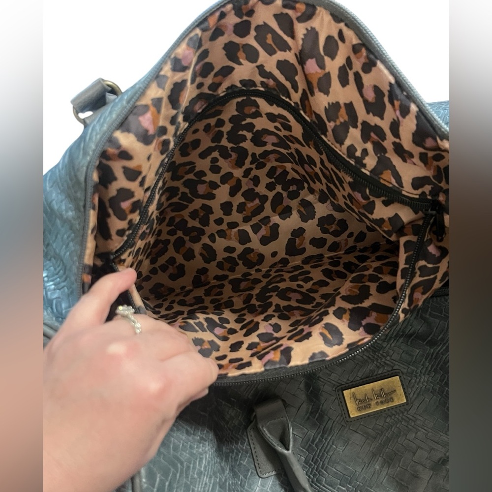Nicole by Nicole Miller Black Woven Travel Weekender Bag - Picture 5 of 16